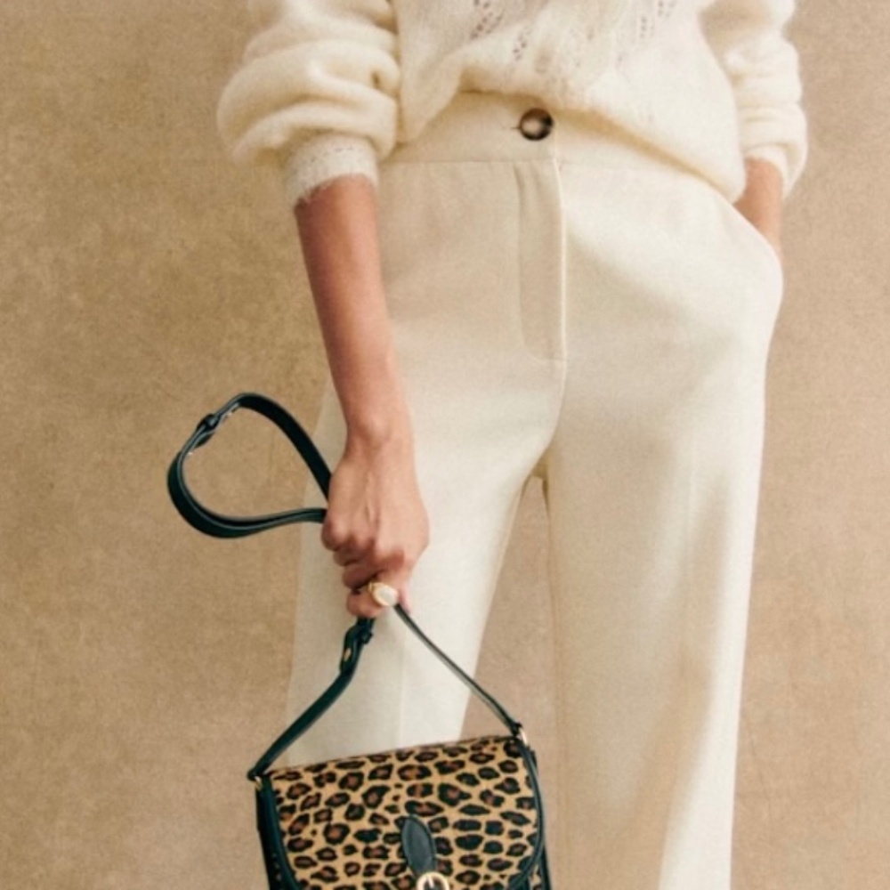 (NWOT) Sezane Damon Trousers Écru. - Size 44